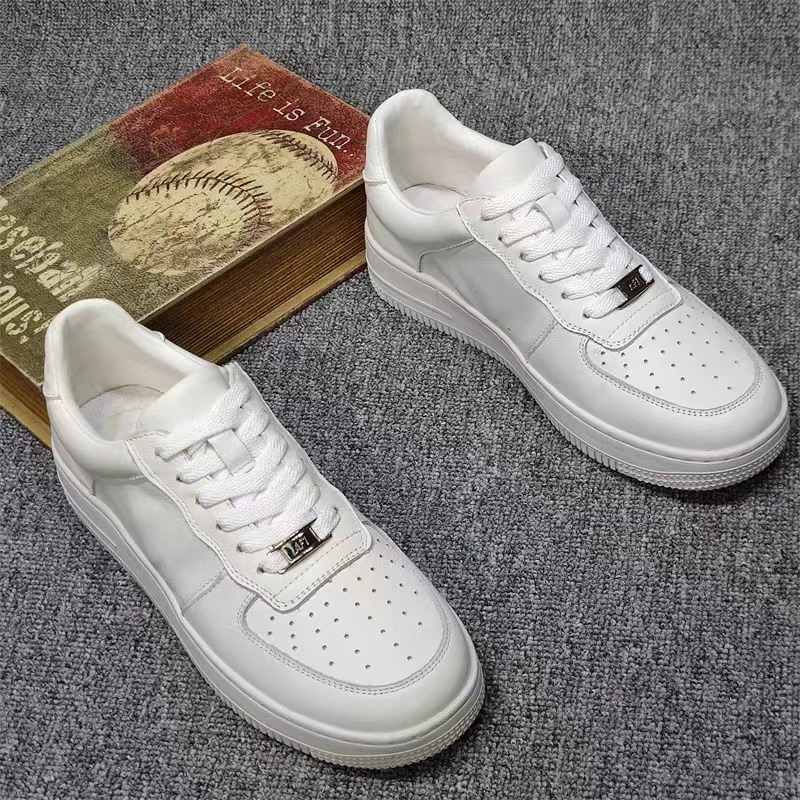 新款系带百搭休闲时尚厚底透气潮流运动小白鞋FX232C159