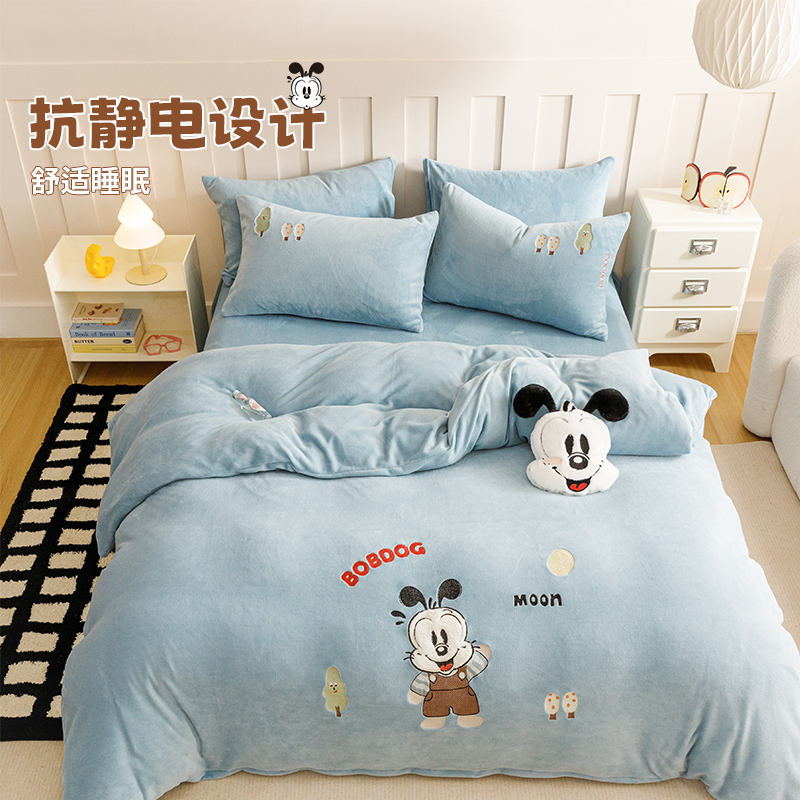 （公仔）全棉加厚卡通刺绣四件套床上用品