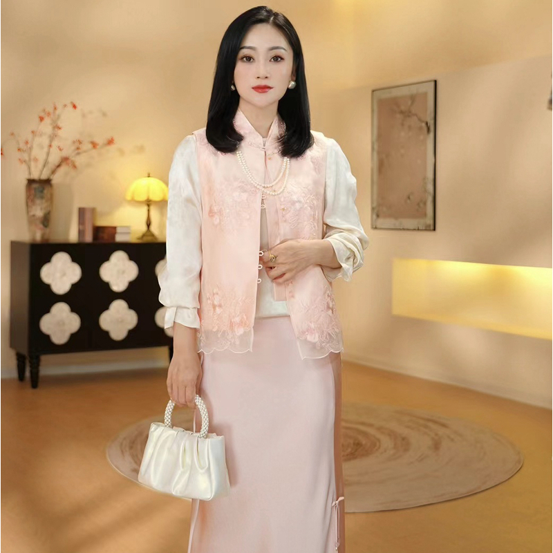 《晓君定制》1150 新中式2024秋季百搭气质国风马甲