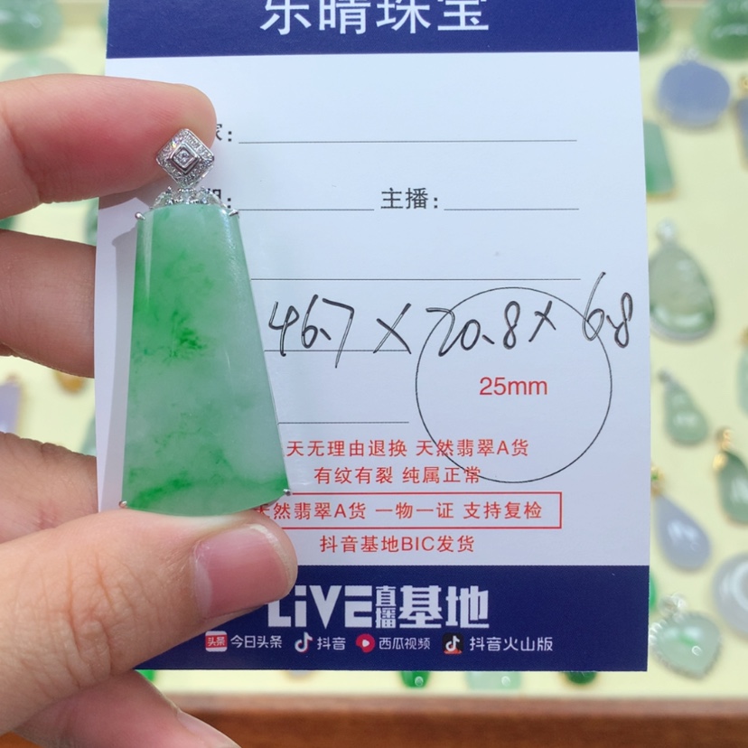 【闪购商品】翡翠颈饰18K金镶嵌紫***铃