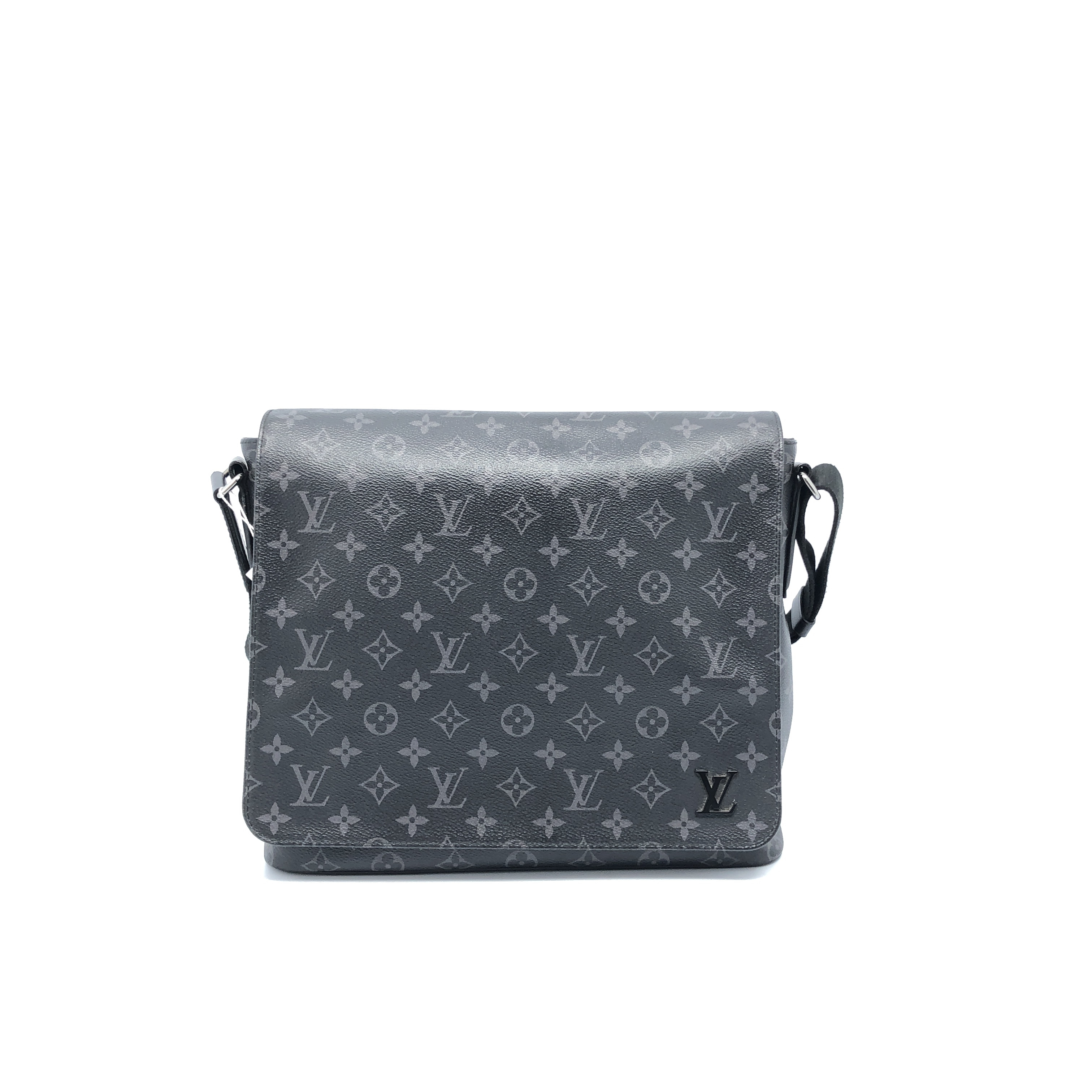 99新 LouisVuitton/路易威登 98新 黑花单肩包/3640号男士黑色