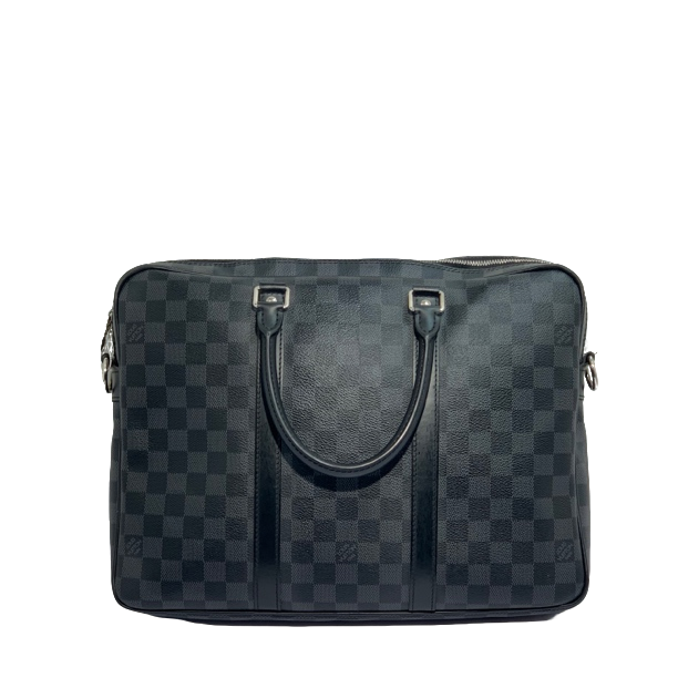 95新 LouisVuitton/路易威登 一口价黑棋盘格手提公文包/2813号