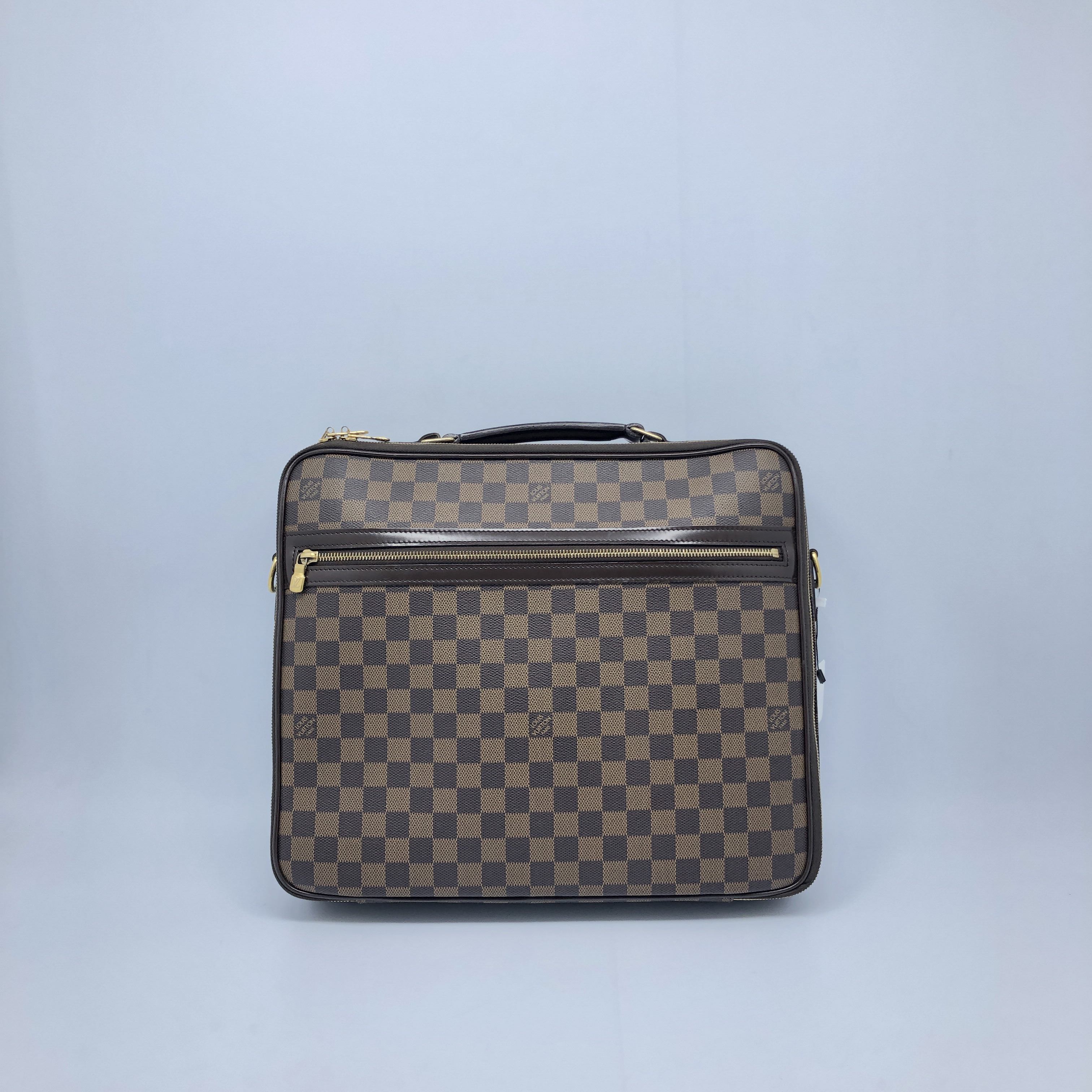 99新 LouisVuitton/路易威登 棕棋盘格手提包/3922号时尚