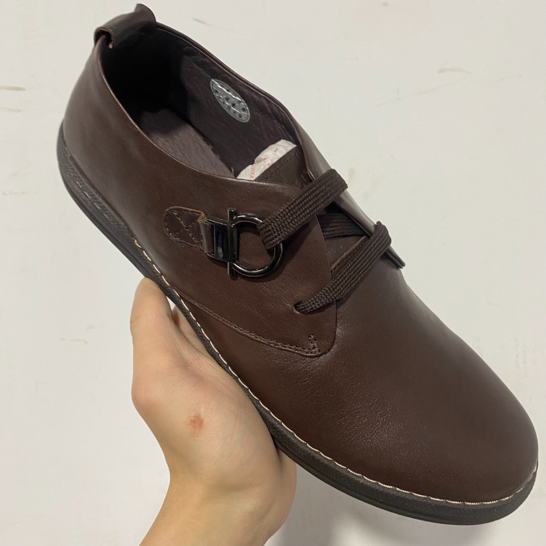 【W0167】男鞋休闲男皮鞋男士男款舒适时尚百搭黑色平底