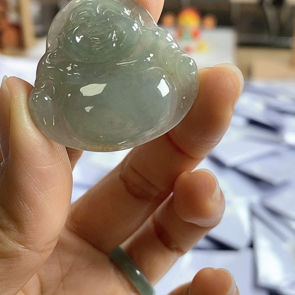 【闪购商品】翡翠颈饰未镶嵌小*佛公02