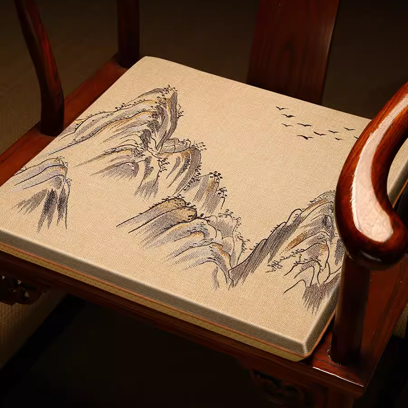 江山如画《椅垫》中式红木坐垫椅垫屁垫圈椅椅垫实木防滑通用茶椅垫