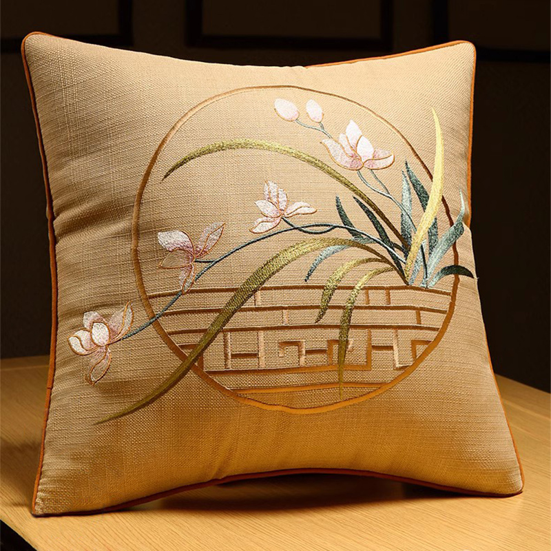雅兰《抱枕》中国风沙发客厅床头办公室通用可拆洗靠枕抱枕含芯