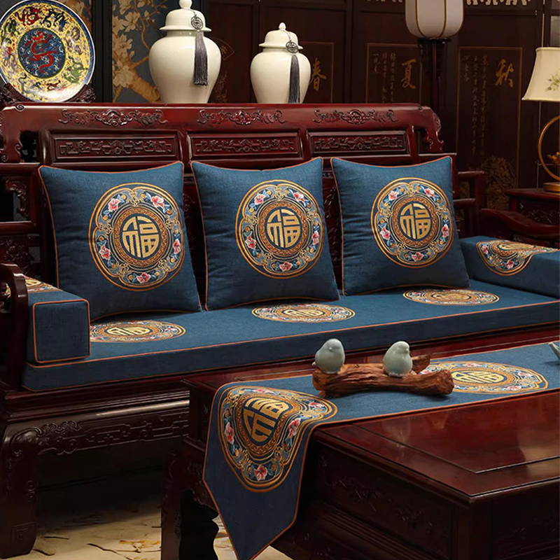 福如东海《定制》中式红木沙发椅子坐垫实木沙发垫罩套罗汉床垫