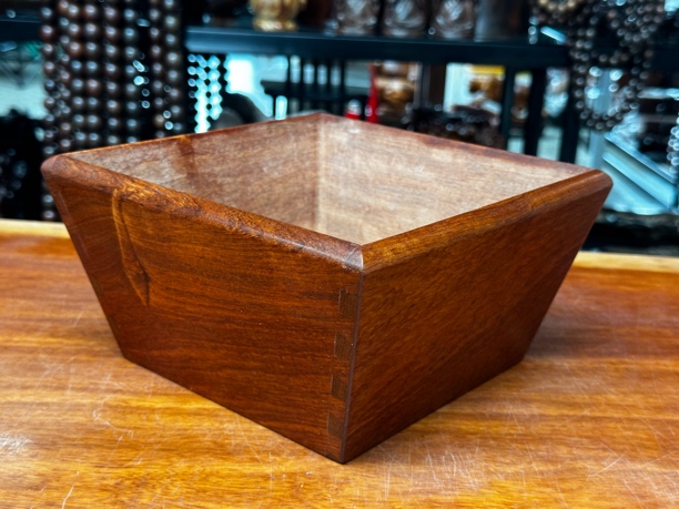 M花原木客厅复古米斗收纳素面21*21*11木质创意收纳盒储物家用