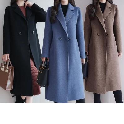 毛呢外套大尺码大衣女装新款外套春秋中长版大尺码呢子韩版宽松呢