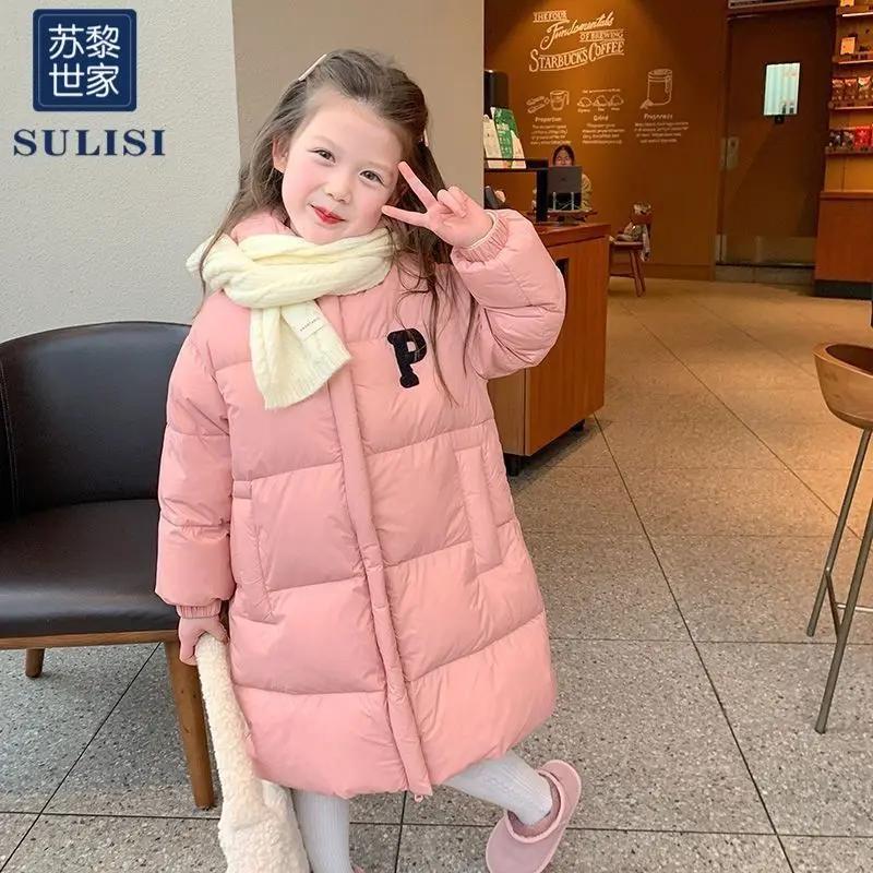童装潮款女童冬装棉服大衣外套新款儿童服宝宝中长款保暖袄潮