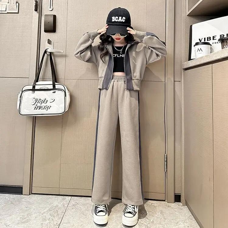 【冬季大促】女童秋装休闲套装时髦洋气2023年新款大童秋季网红外