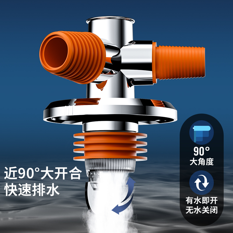 地漏洗衣机三通接头防臭接头自动过滤大号排水加长pvc防虫防堵