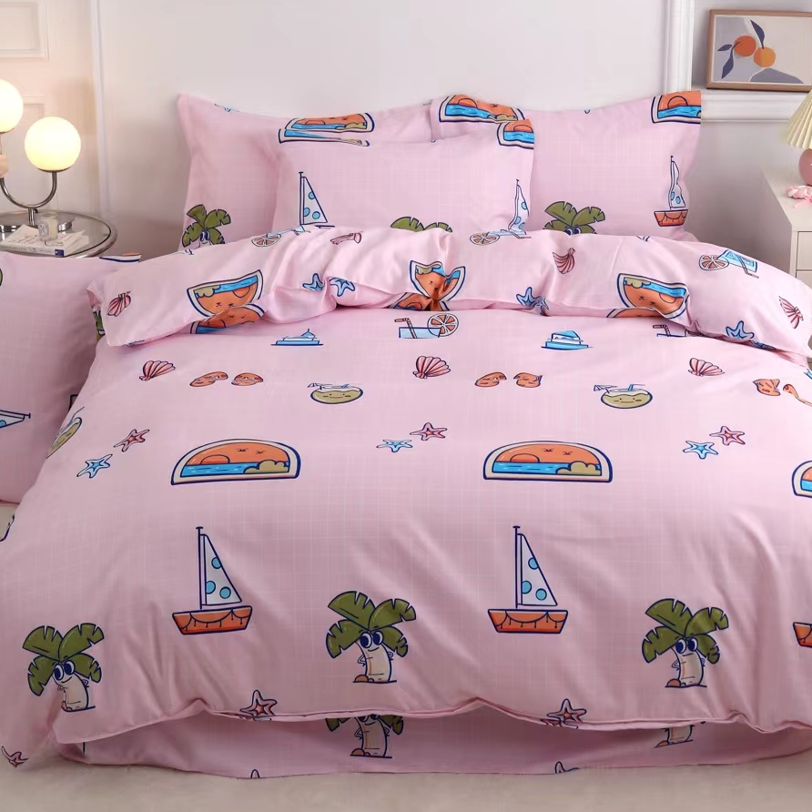 高支高密精梳斜纹面料双人被套【七彩童年】200*230