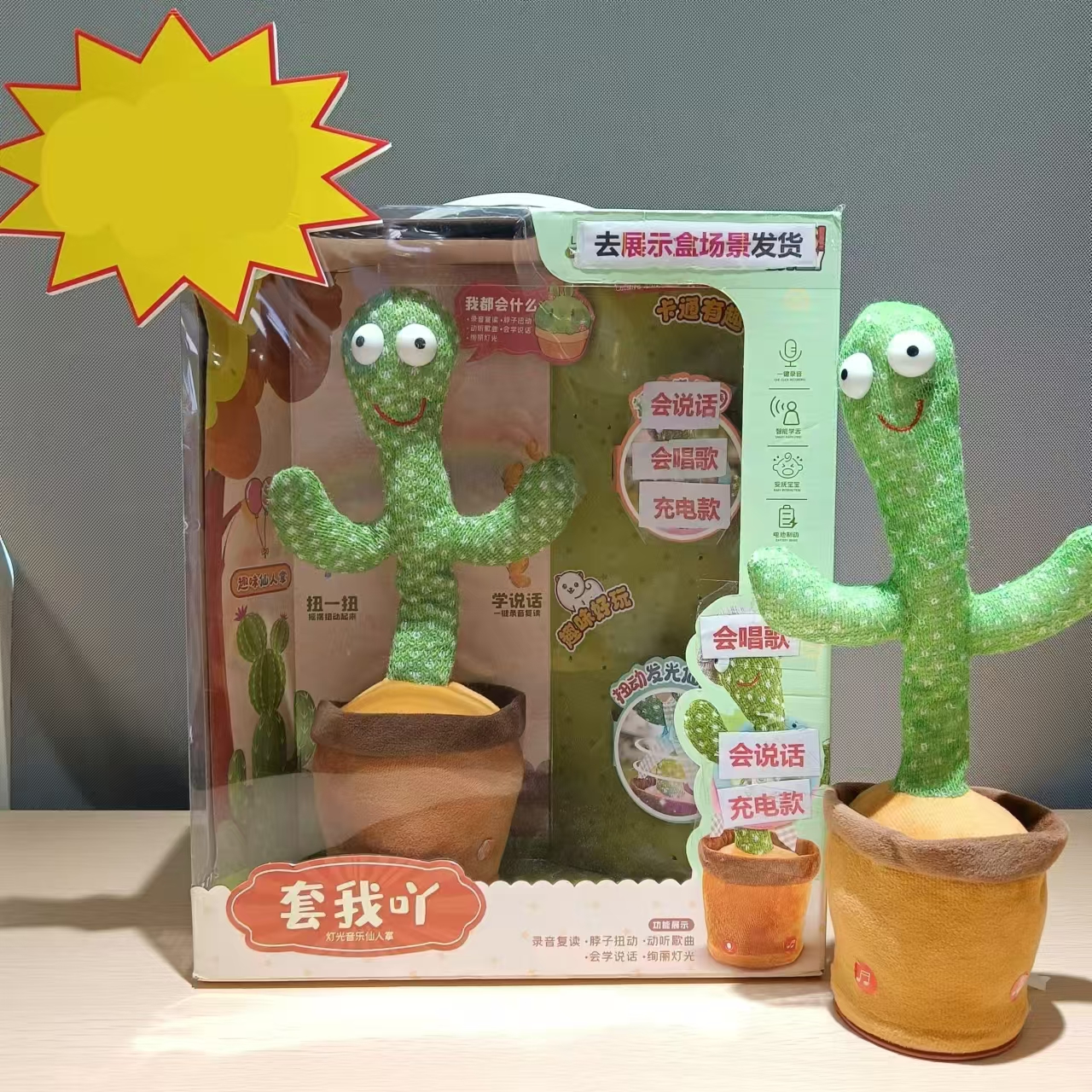 H 仙人掌玩具 款式颜色图案随机（去礼盒发货）