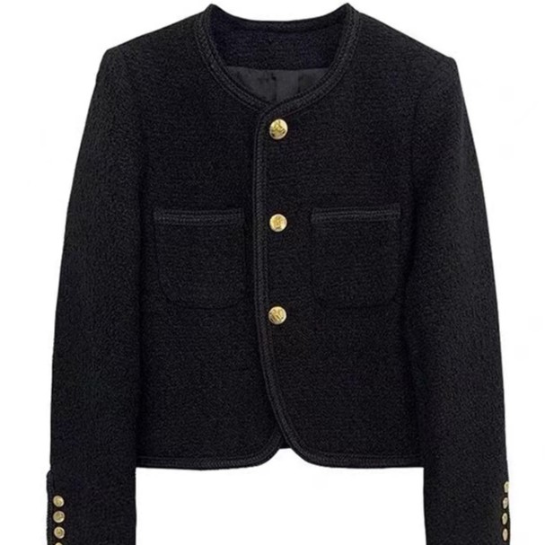 法式复古小香风外套女短款百搭气质上衣