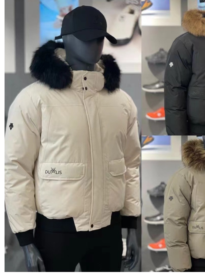 DESCENTE/迪桑特男女同款飞行员系列羽绒派克服短款保暖