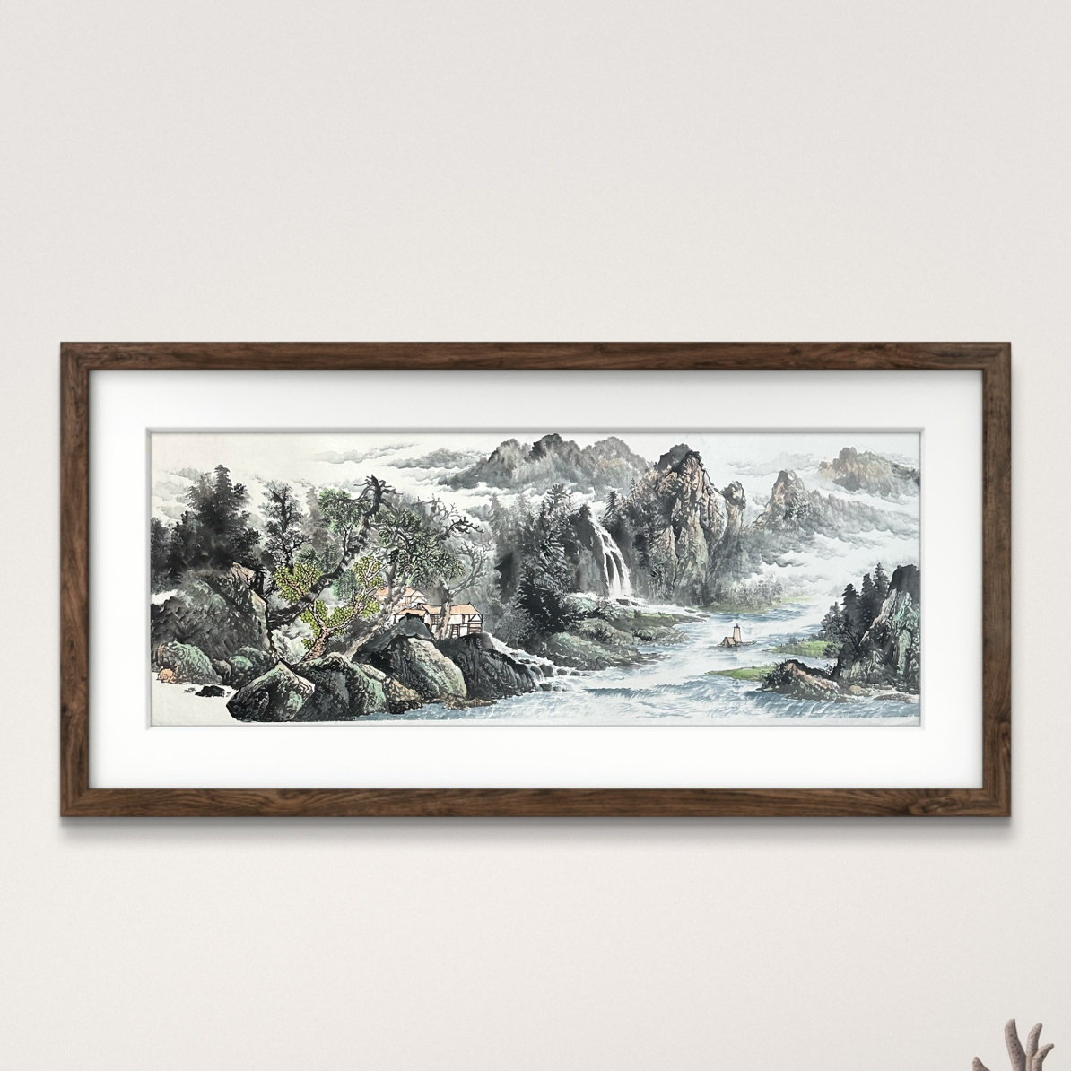 水墨山水画 小六尺180/68 挂客厅办公室茶室等均可