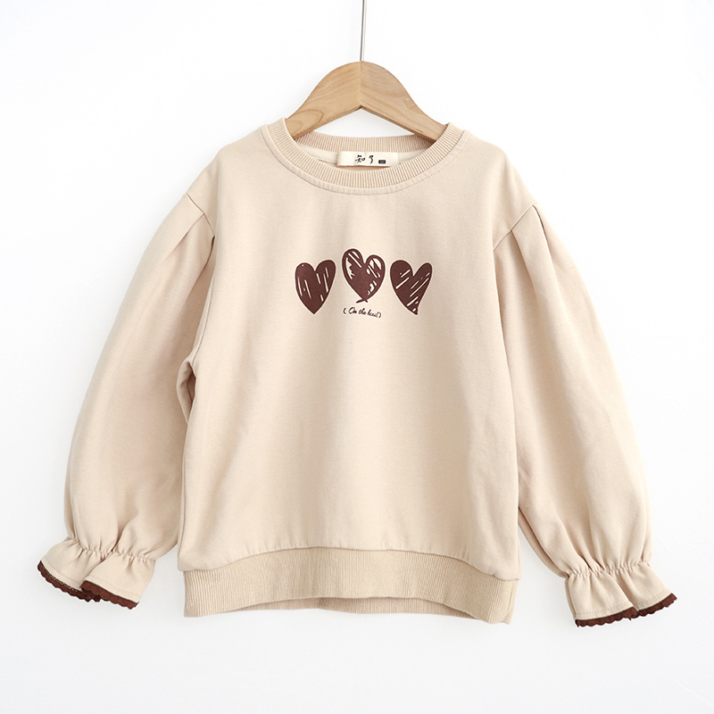 【清仓】知了童装 儿童秋款宽松印花卫衣女童休闲套头圆领衫53903