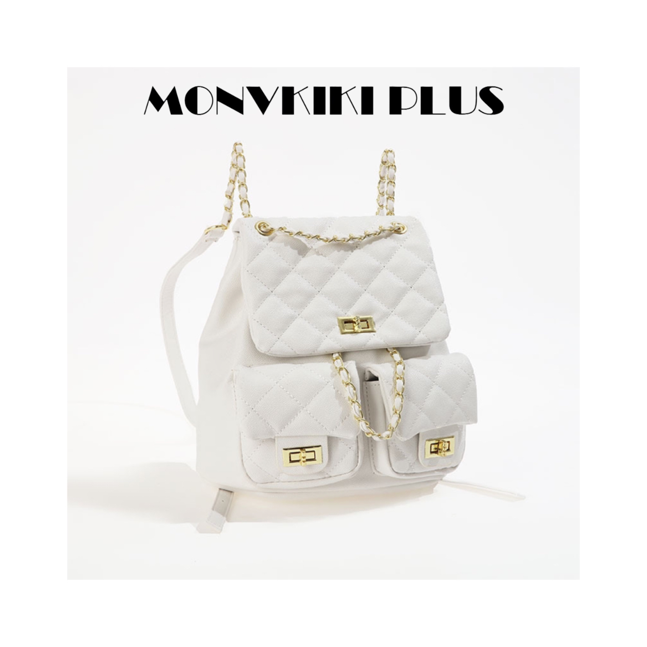 MONVKIKIPLUS5【香香双肩包】小香风女夏季新款包包可盐可甜休闲