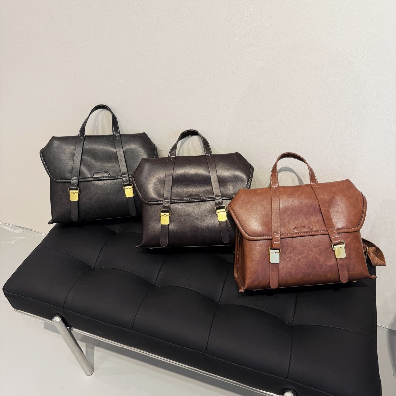 外贸大容量邮差包手提包女2024秋冬新款高级感百搭小众包双肩包潮