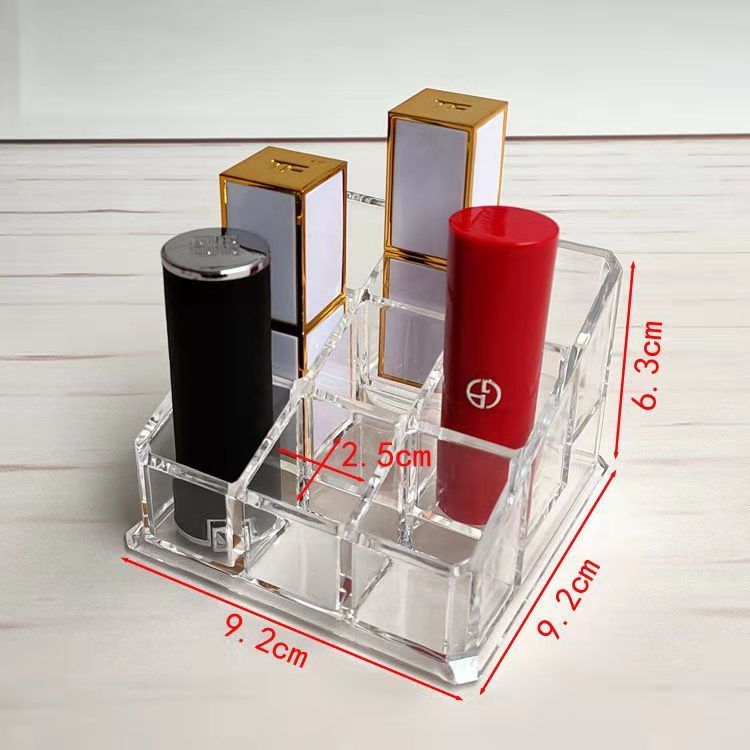 透明桌面防尘口红收纳盒唇膏唇釉收纳盒化妆品整理架多功能小多格