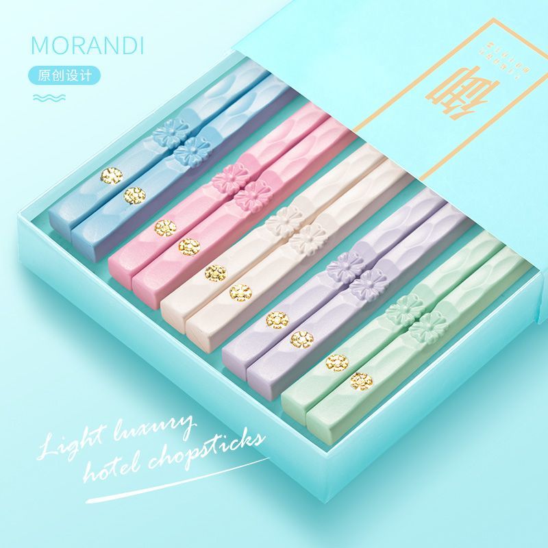 新款合金筷子不发霉高档上档次家用一家人一人一筷高颜值分餐筷