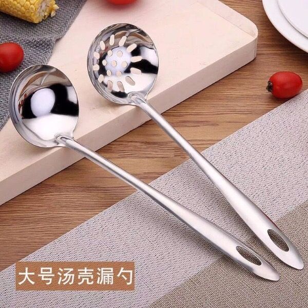 汤勺漏勺家用火锅长柄商用厨房汤壳盛粥盛汤带孔可挂大小号手工