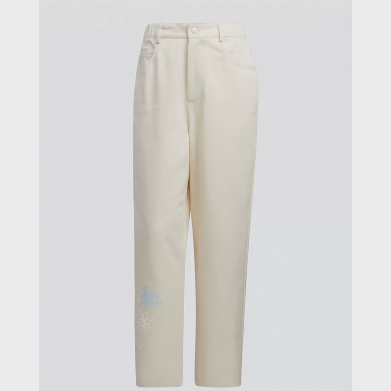 adidas阿迪达斯女子运动休闲裤宽松舒适透气简约直筒长裤HM7402