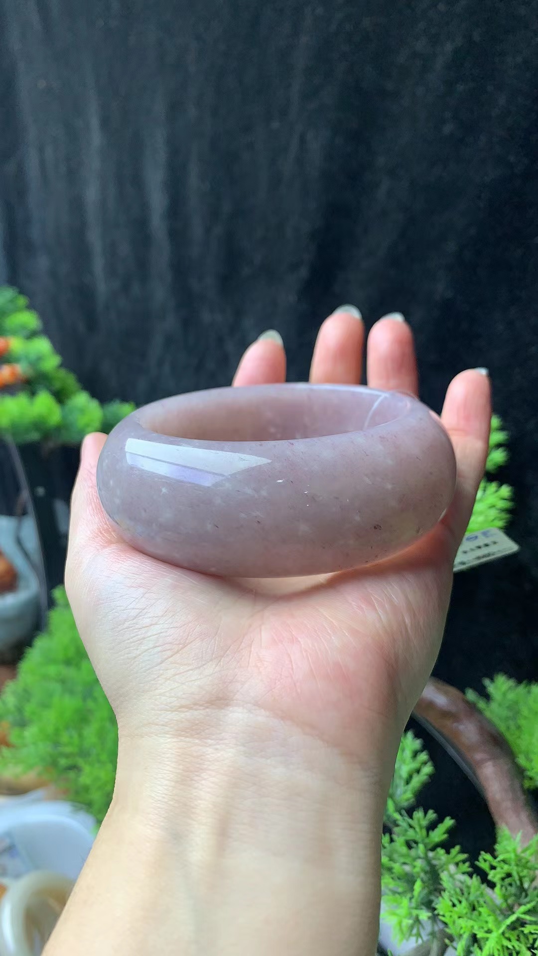 天然精品佘太翠紫玉手镯