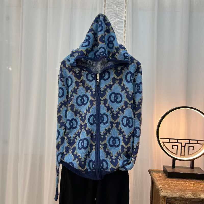 【900】欧货百搭连帽显瘦大码V领针织开衫上衣女