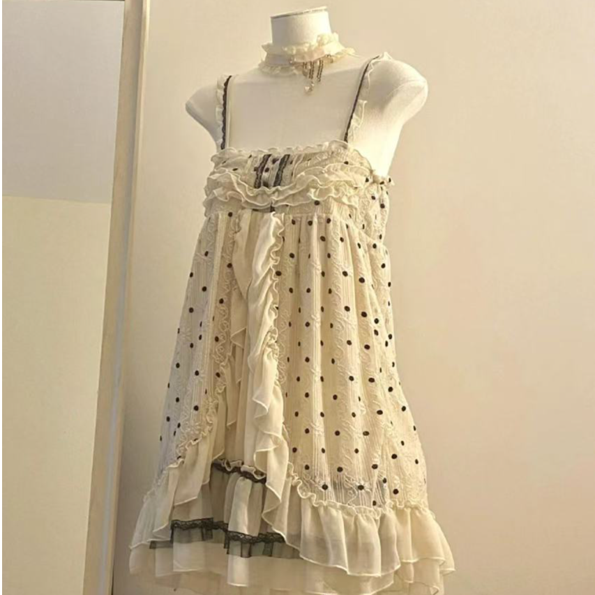 日系甜美复古上衣连衣裙开衫