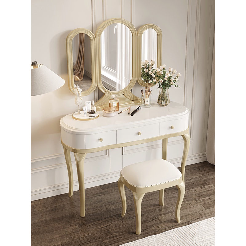 轻奢梳妆台收纳柜一体小户型现代简约高档ins风格奢华卧室化妆台