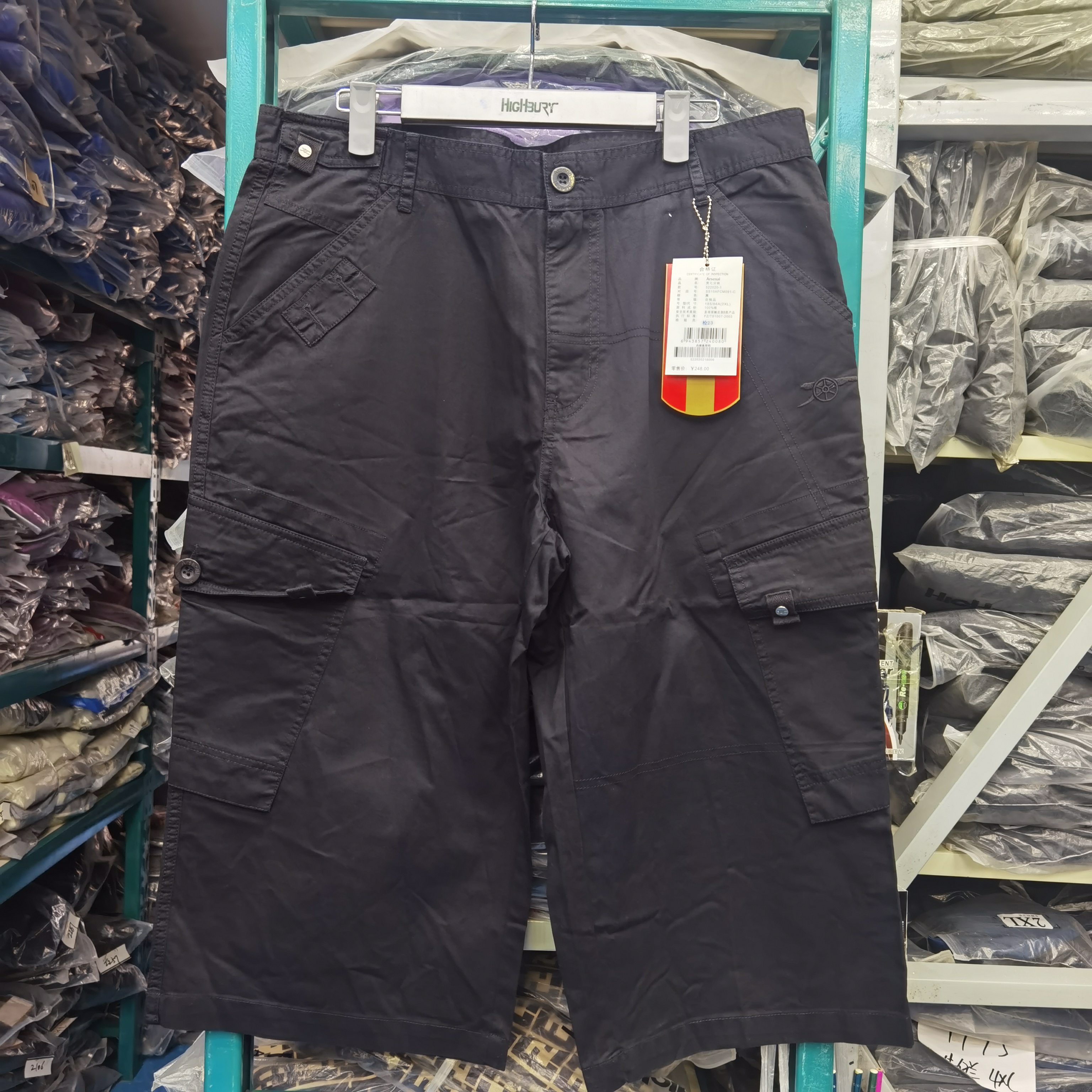 522019、522020男款棉七分短裤