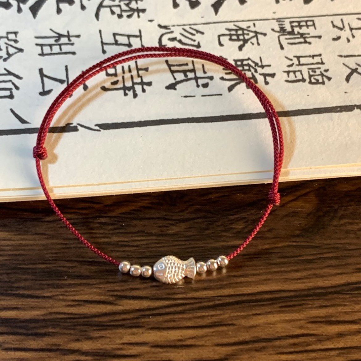 足银手链 原创手作-转运珠锦鲤好运小鱼红绳手链新中式送闺蜜
