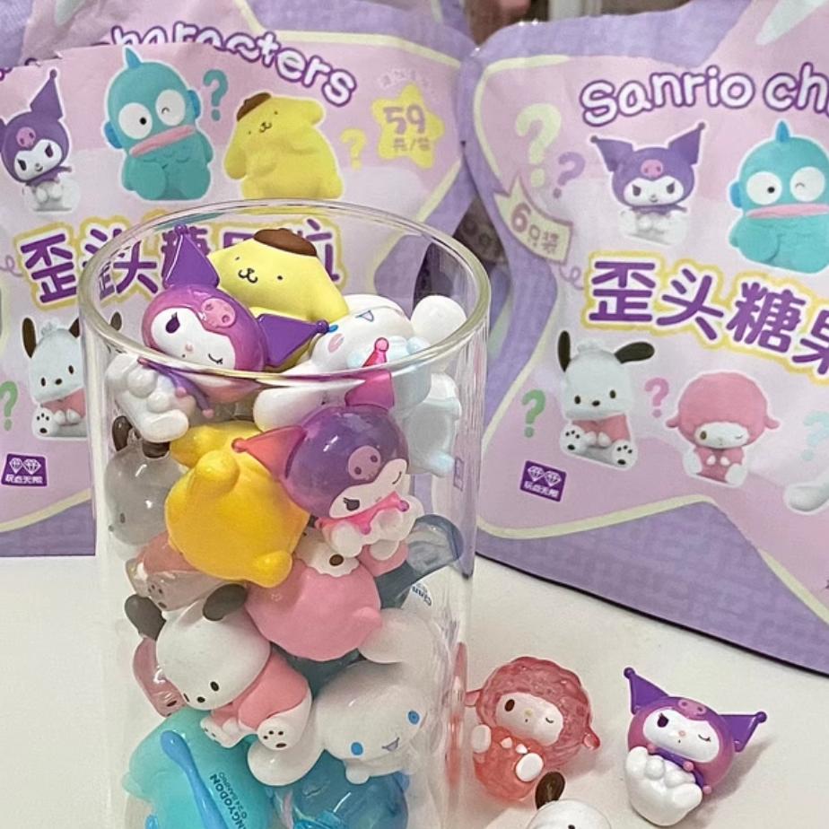 三丽鸥盲盒歪头糖果粒系列正版周边萌粒盲袋潮玩摆件