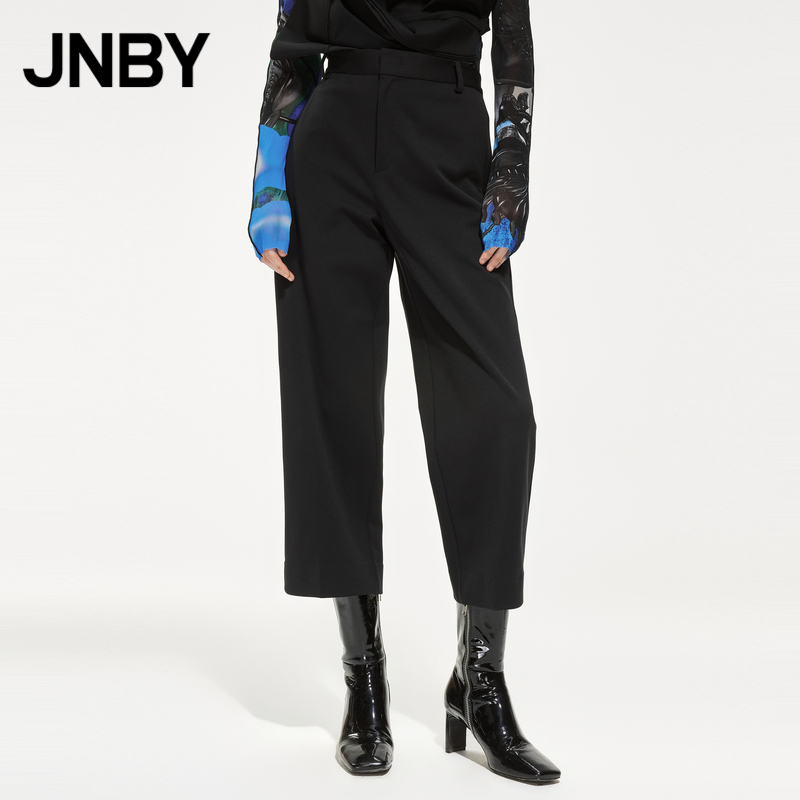 【奥莱特卖】JNBY/江南布衣西装通勤休闲裤女直筒九分裤5M0E12970