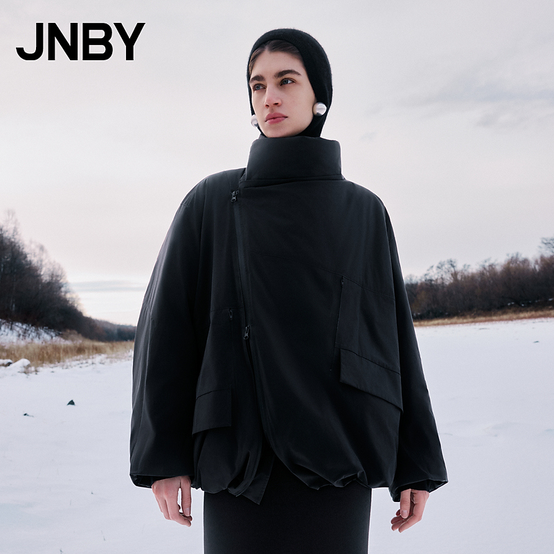 【防泼水】JNBY/江南布衣冬羽绒服女宽松立领新中式外套5O0C13310