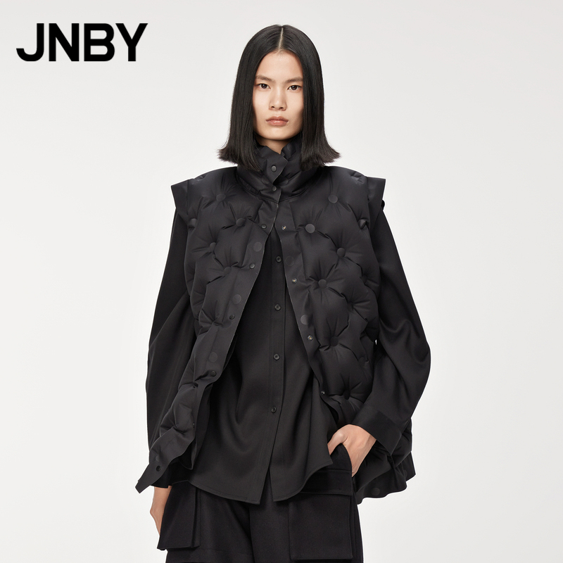 JNBY/江南布衣秋季时尚充气马甲立领宽松H型无袖外套潮5M9510870