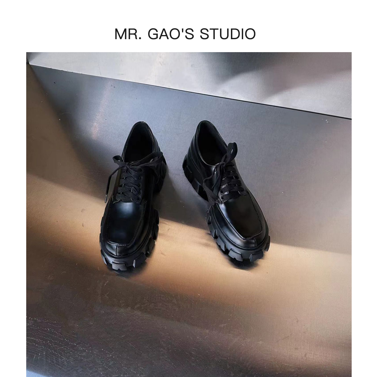 MR.GAO/高老板轻奢/春秋厚底粗跟松糕乐福鞋休闲百搭厚底圆头女鞋