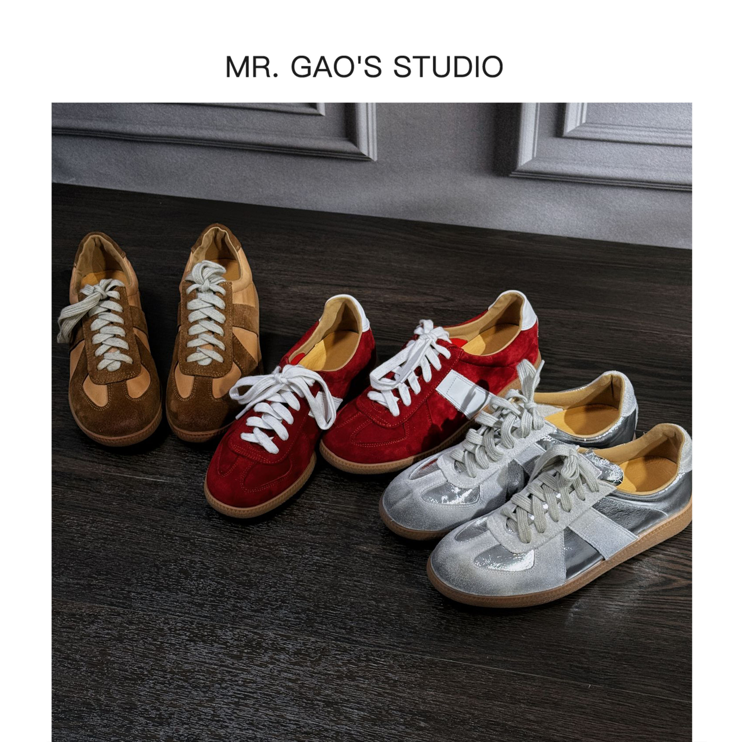 【Mr.Gao】春季平底复古做旧低帮德训鞋户外百搭系带运动休闲鞋女鞋
