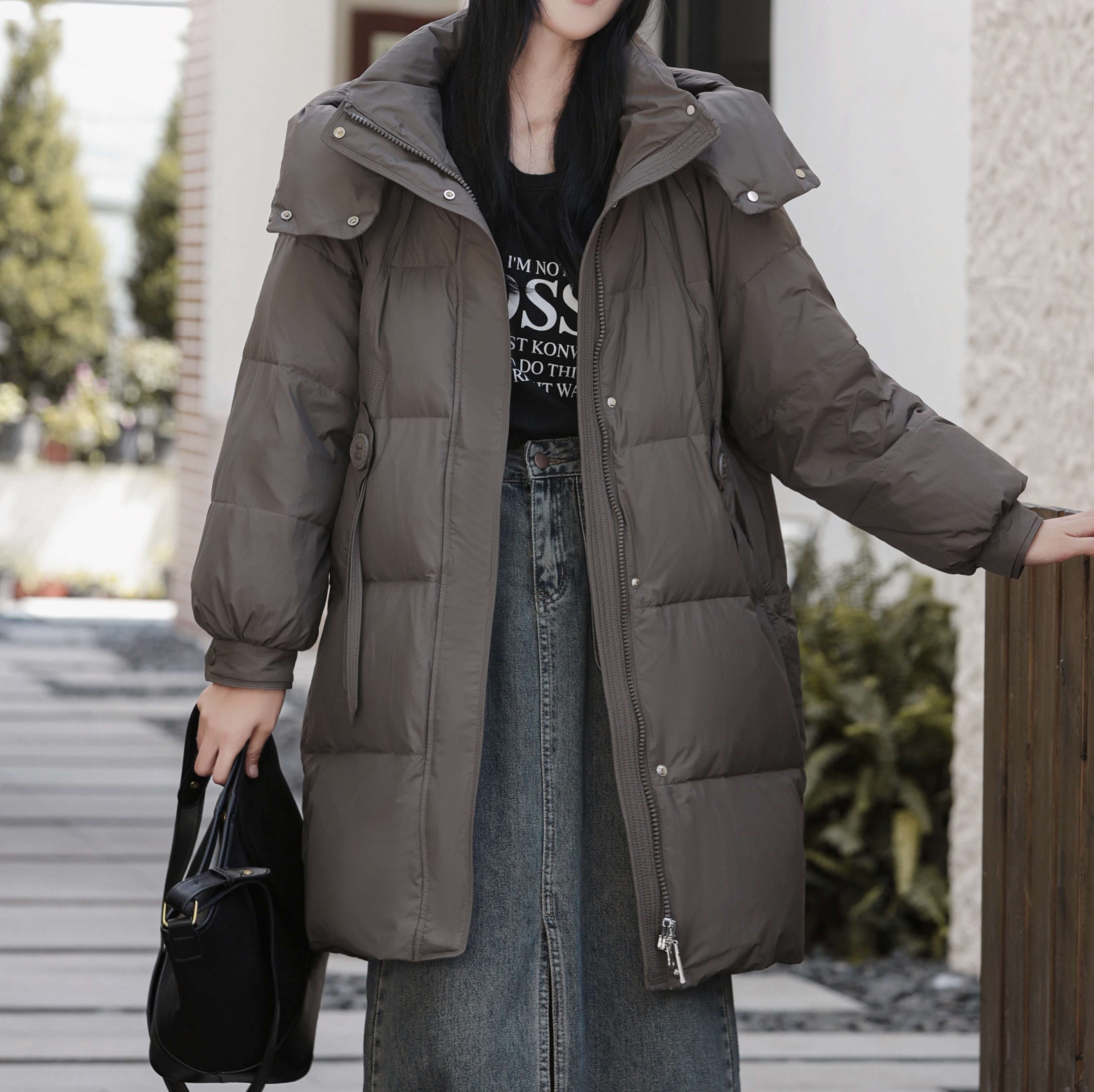 2023新品时尚洋气宽松绒绒外套6285