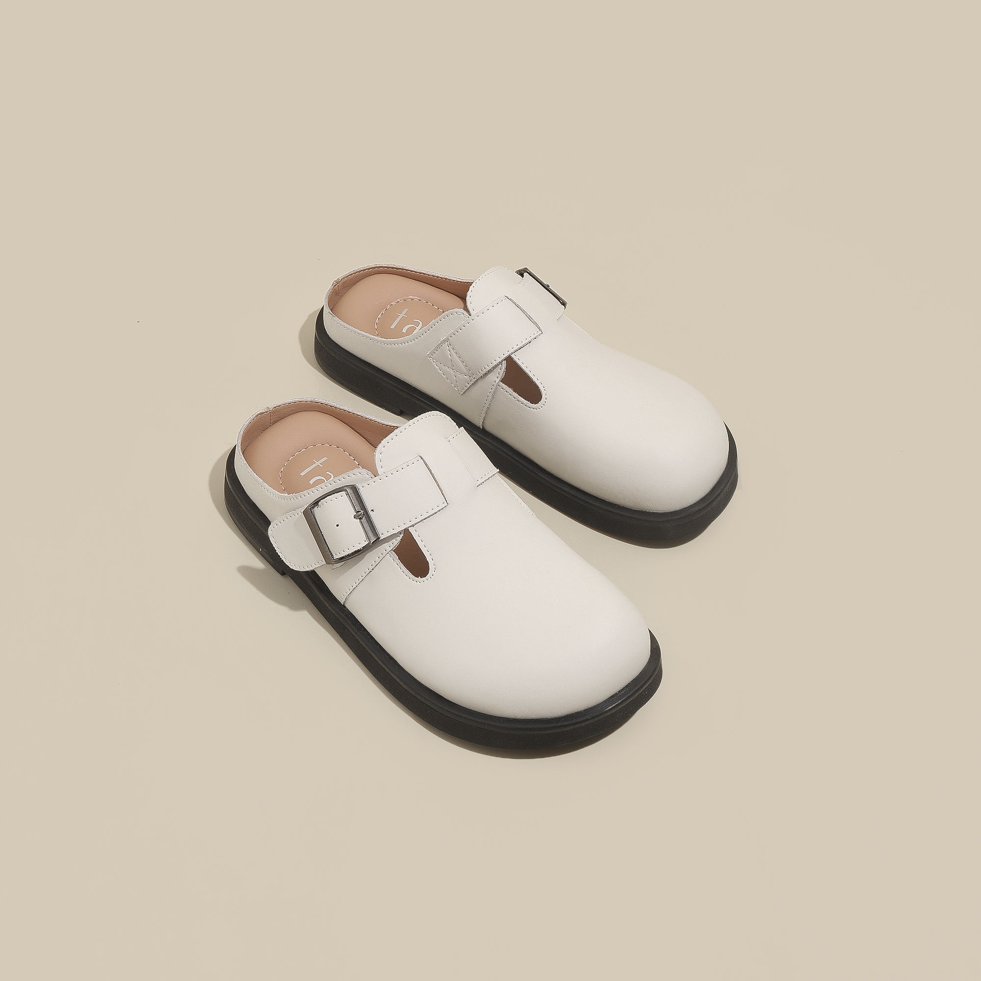 伯爵猫真皮勃肯鞋包头半拖时尚一脚蹬6703-1拖鞋无后跟春款