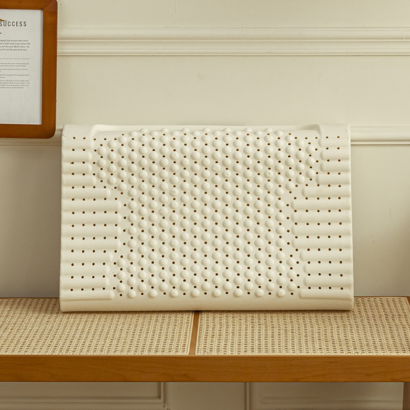 正宗波浪学生乳胶枕枕头成人颗粒狼牙天然橡胶天然乳胶家用透气