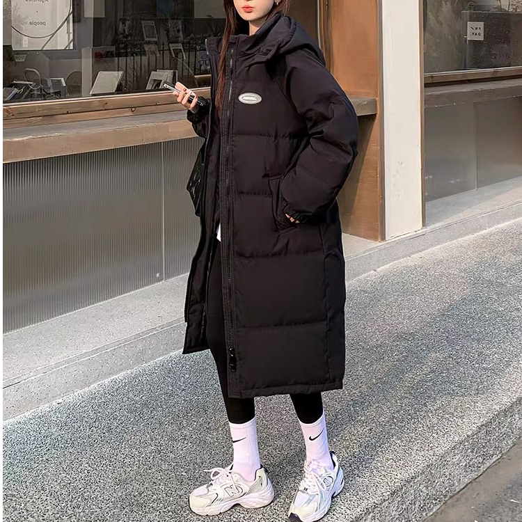 高级感超好看羽绒棉服女冬季中长款加厚冬韩系oversize棉衣棉袄女