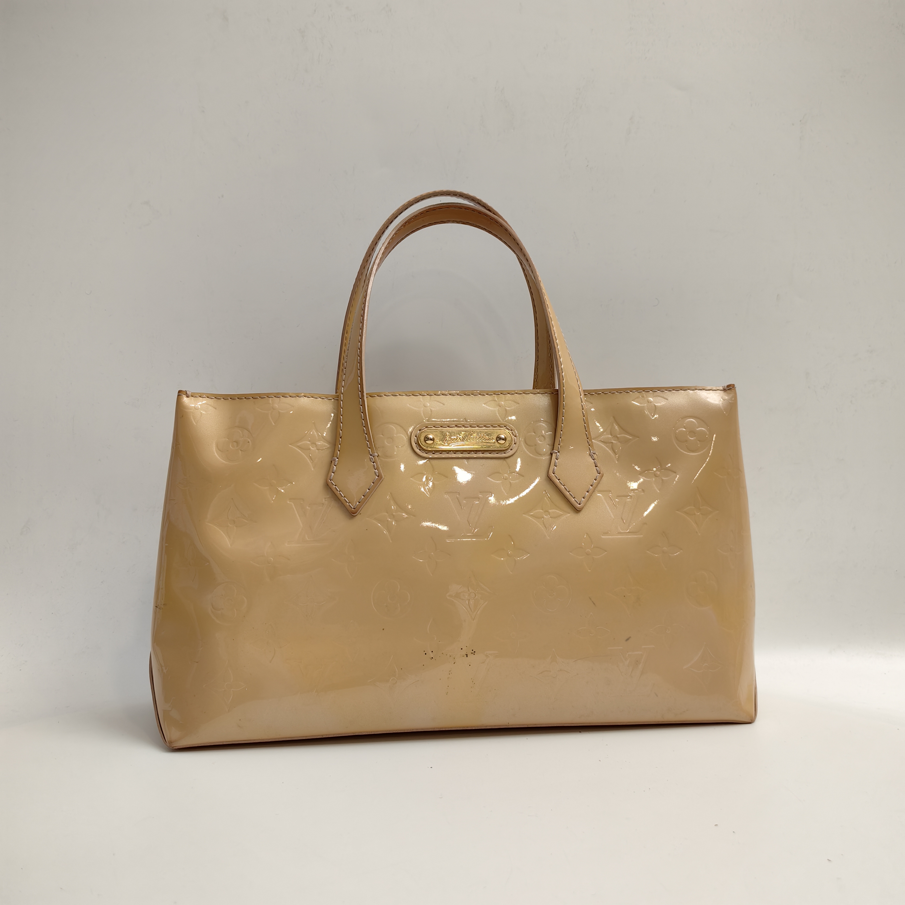 95新 LouisVuitton/路易威登 LV漆皮手提包90814