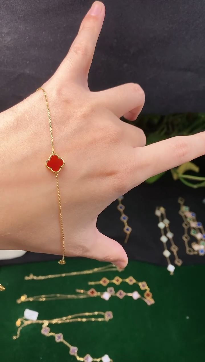 【闪购商品】玛瑙/玉髓手链18K金镶嵌.