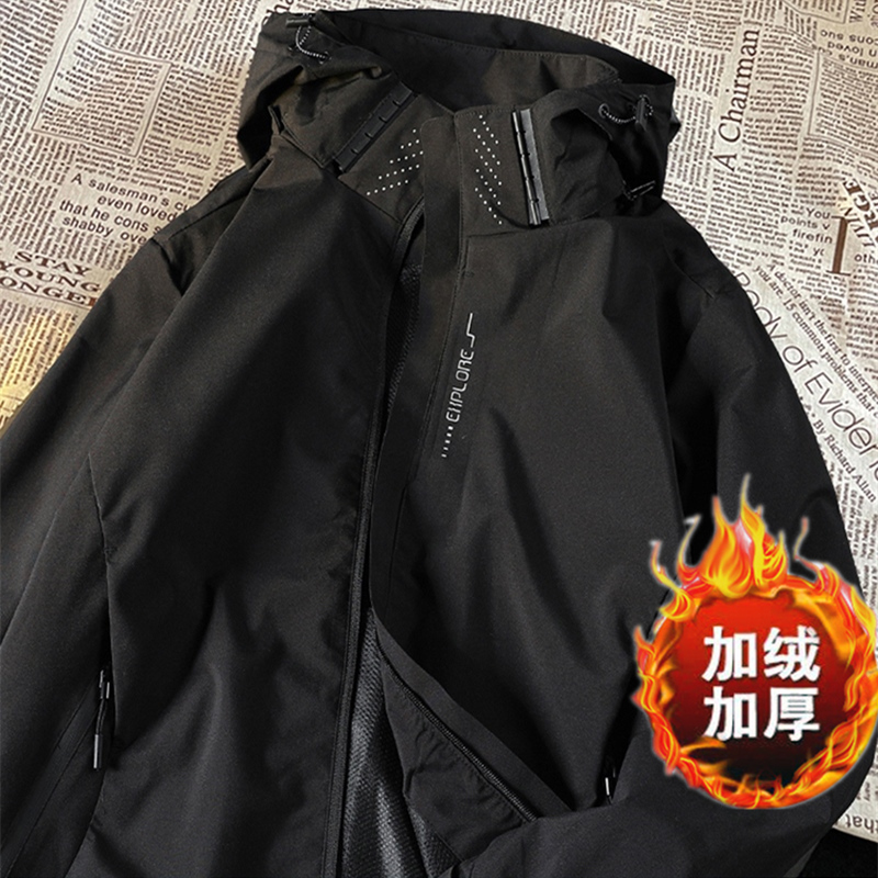 新品黑武士桑延冲锋衣外套男士春秋潮牌美式机能防风防水夹