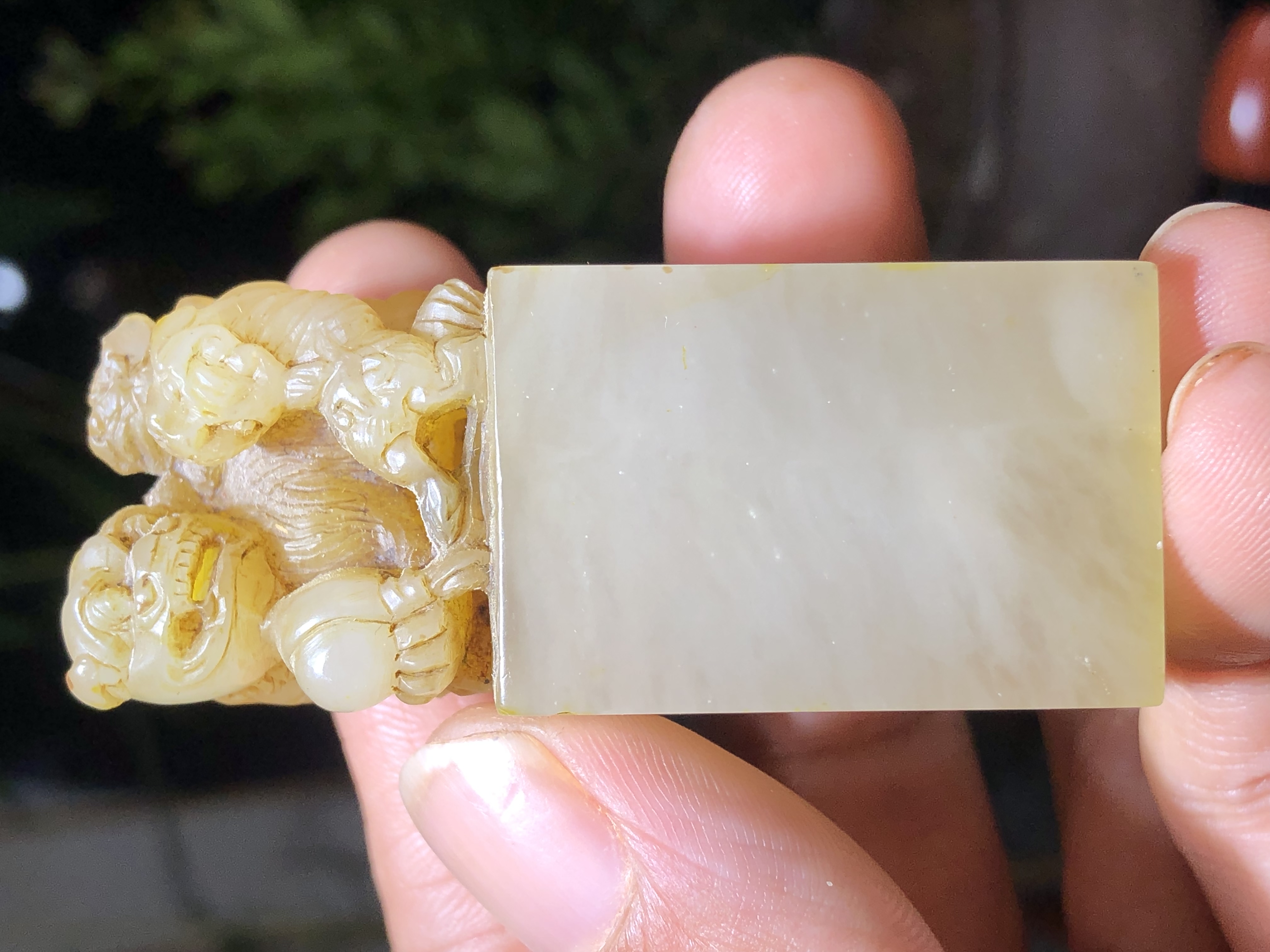 寿山石。回流寿山冰糖地荔枝冻老印章