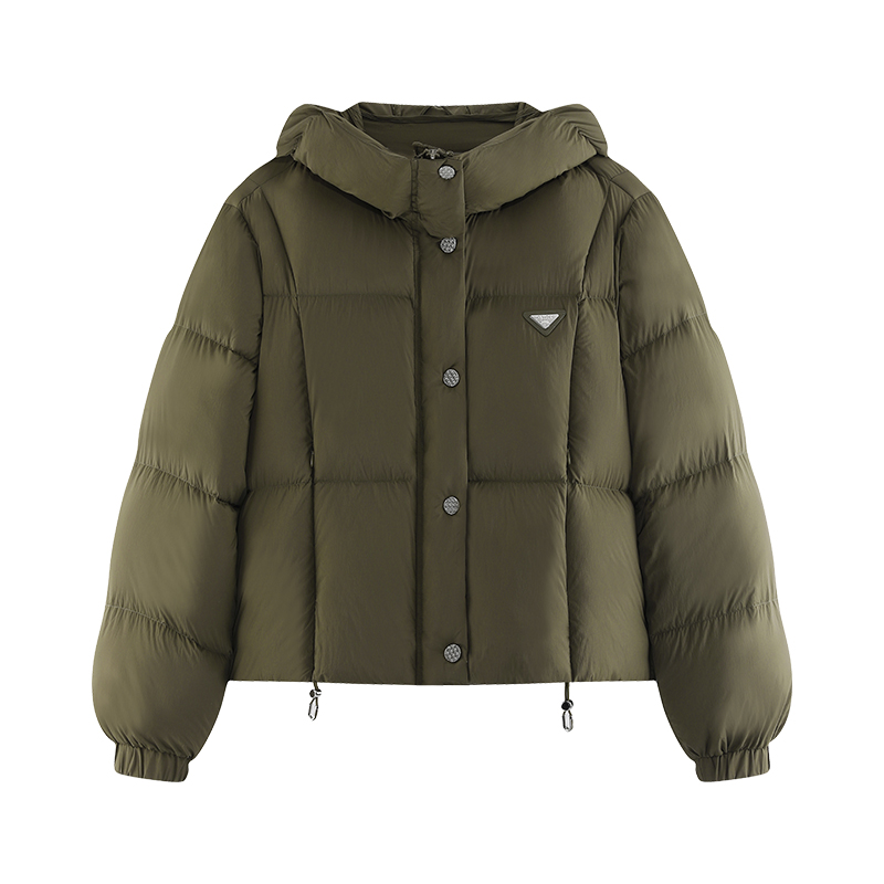 【亚亚专属】冬季简约百搭连帽面包羽绒服YHE211053G